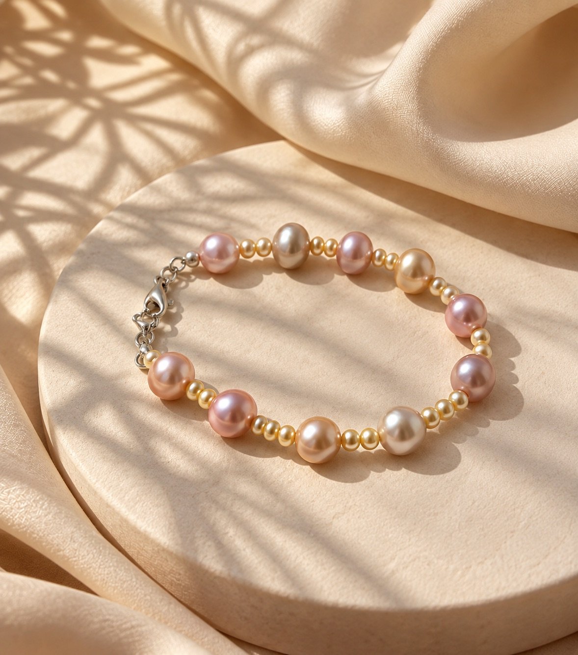 Freshwater Pearl Bracelet with Metal Clasp