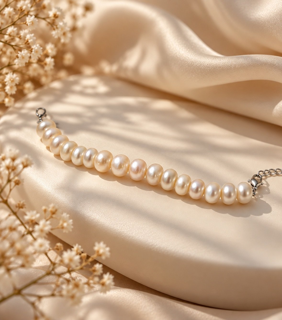 Freshwater Pearl Bracelet with Metal Clasp