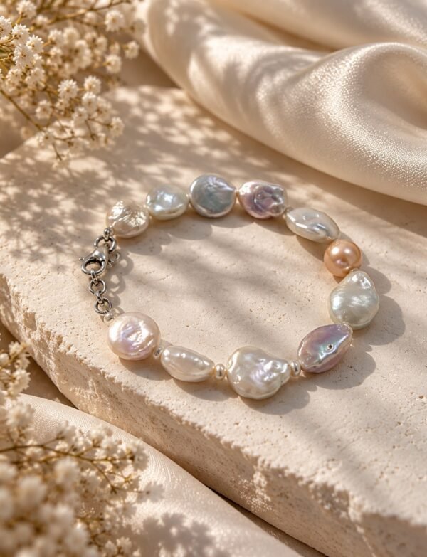 Freshwater Pearl Bracelet with Metal Clasp