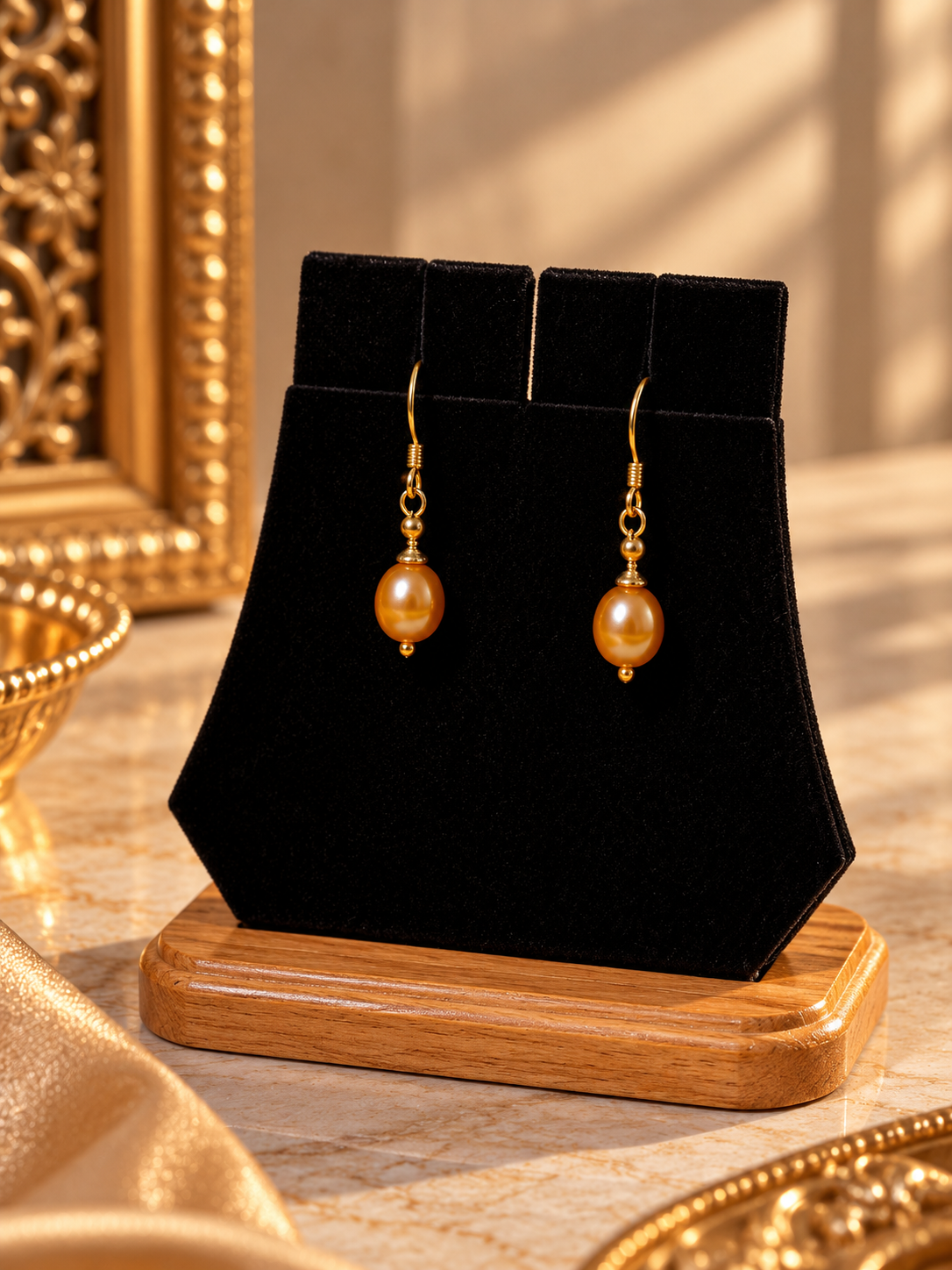FRESH WATER PEARL With Metal Chain NECKLACE METAL CLASP WITH METAL EARRINGS - Image 2