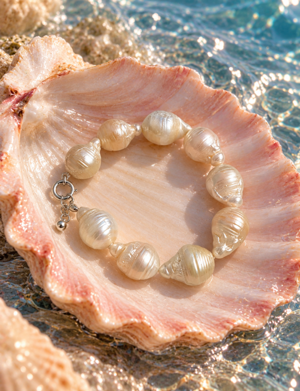 Freshwater Pearl Bracelet with Metal Clasp