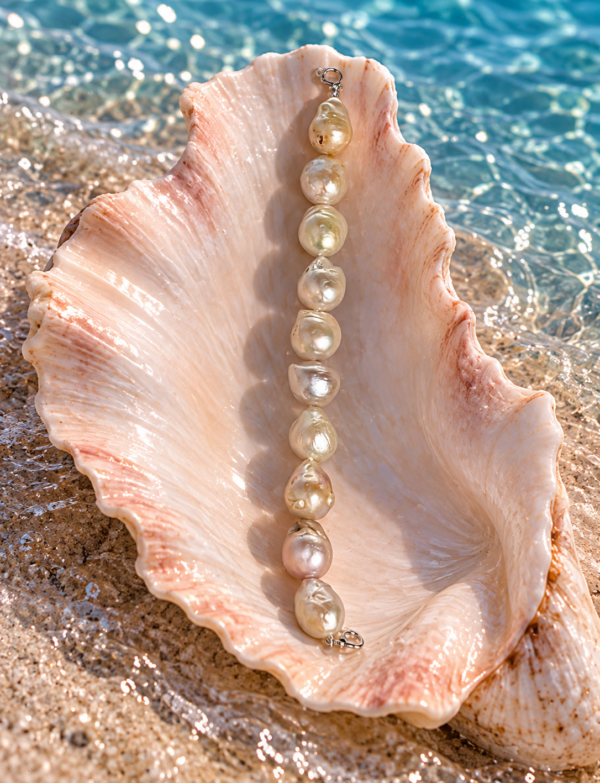 Freshwater Pearl Bracelet with Metal Clasp