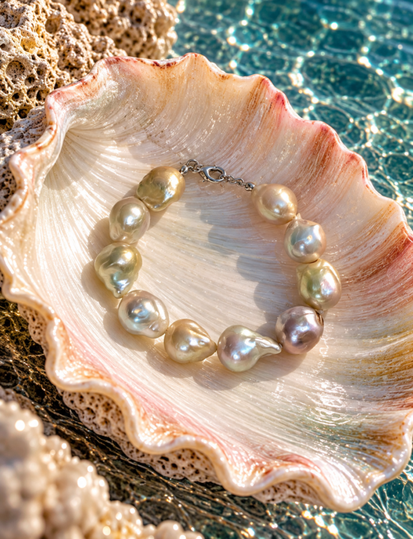 Freshwater Pearl Bracelet with Metal Clasp