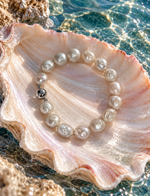 Freshwater Pearl Bracelet with Metal Clasp