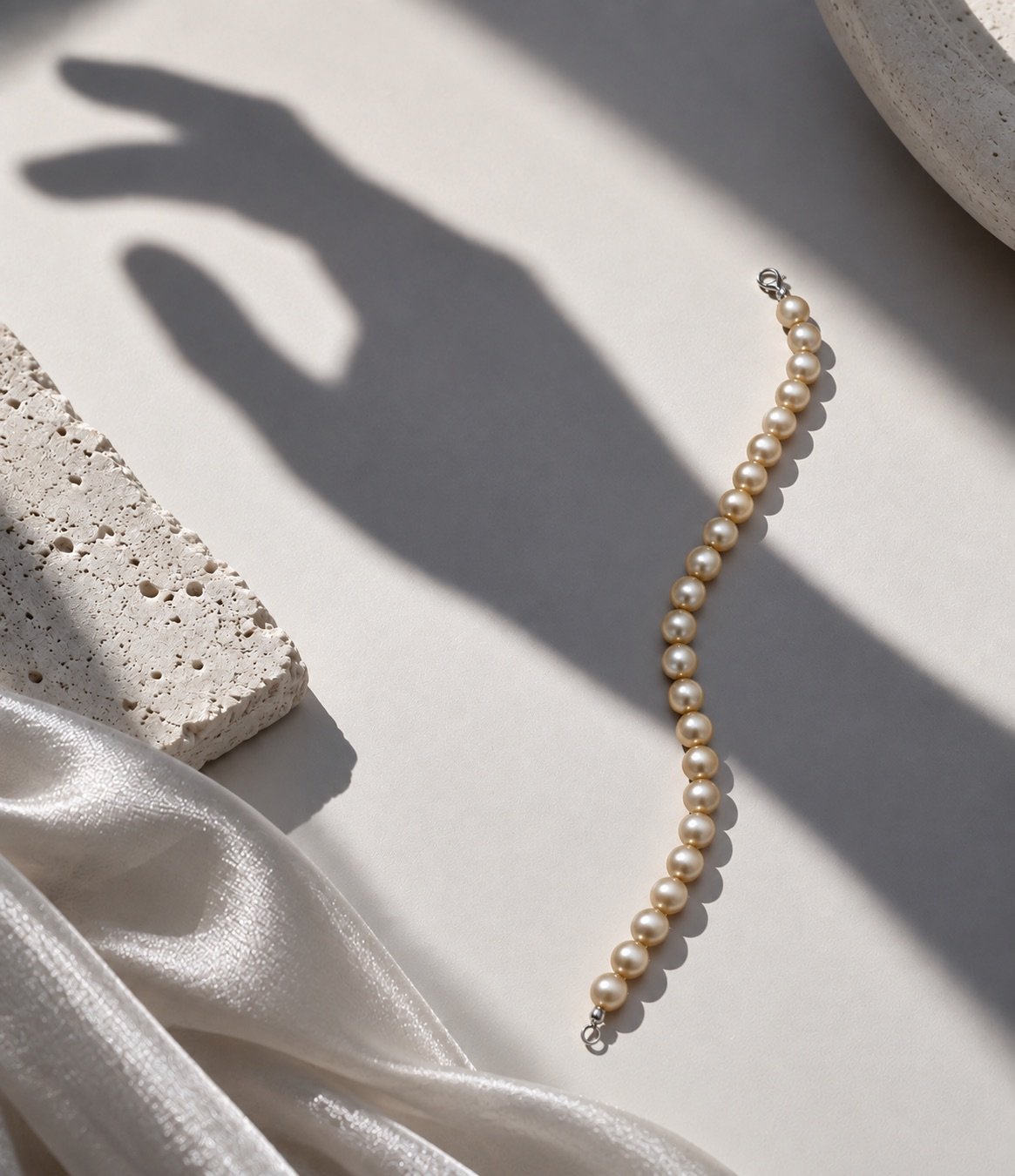 Freshwater Pearl Bracelet with Metal Clasp