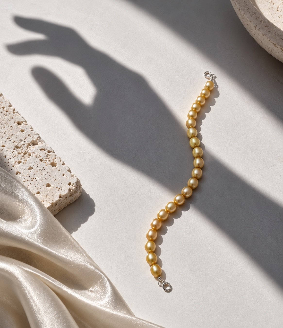 Freshwater Pearl Bracelet with Metal Clasp