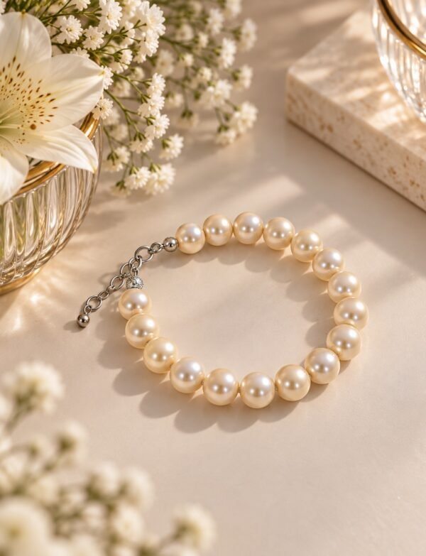 Freshwater Pearl Bracelet with Metal Clasp