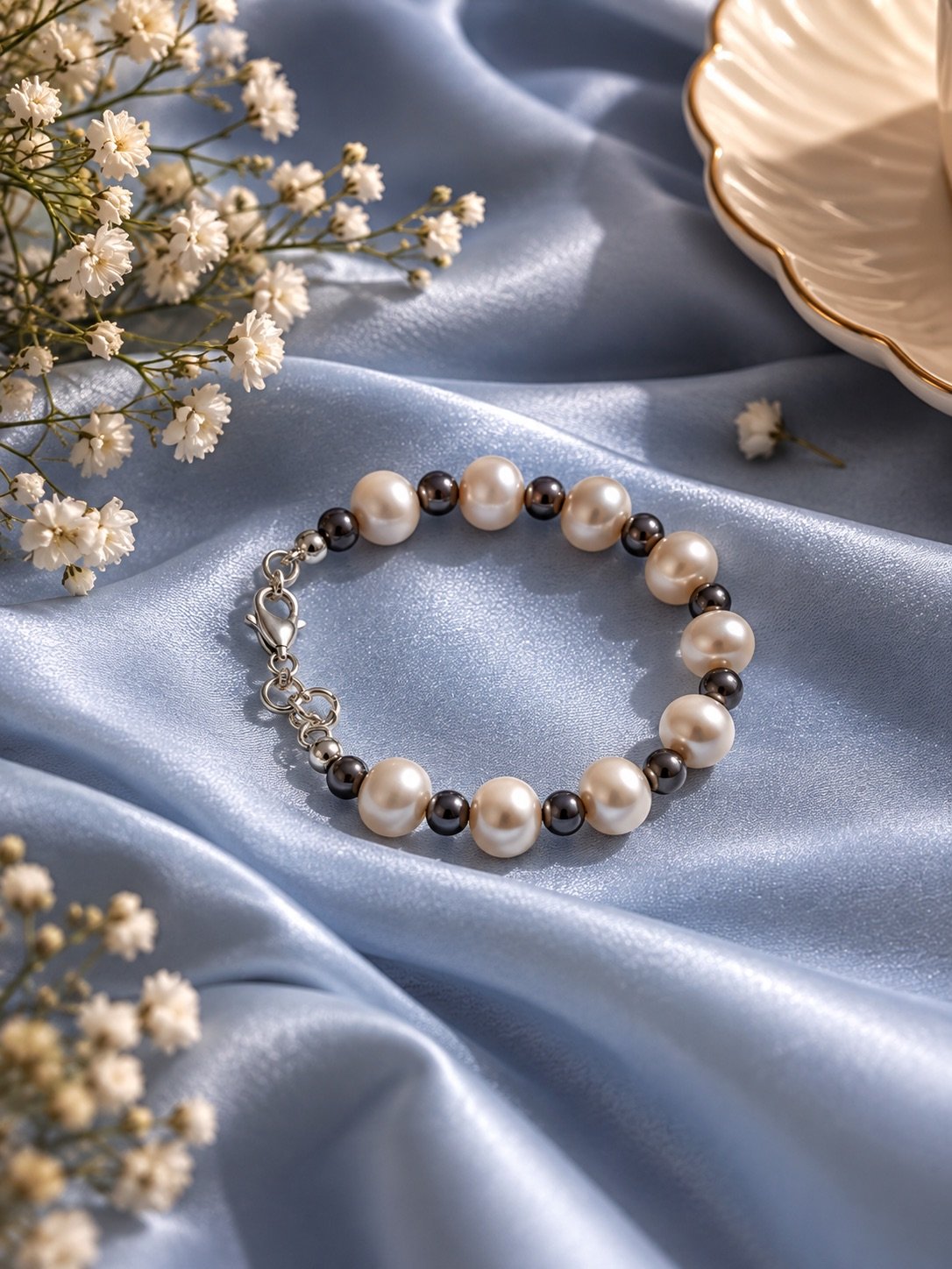 Freshwater Pearl Bracelet with Metal Clasp