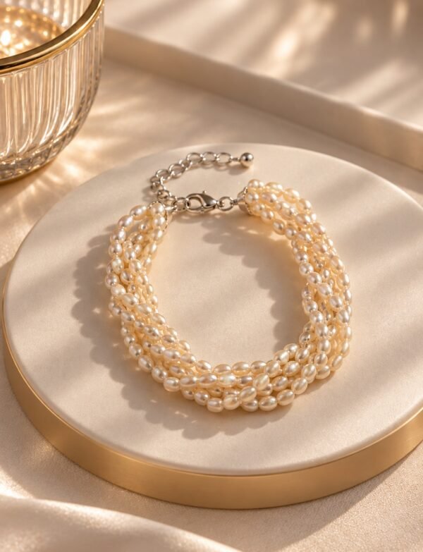 Freshwater Pearl Bracelet with Metal Clasp