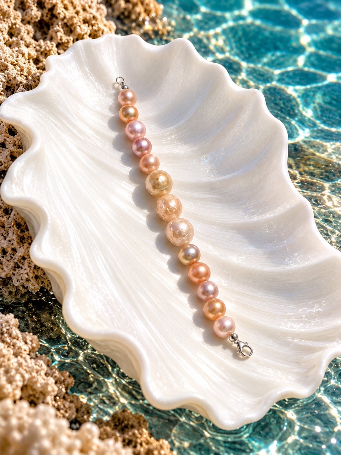 Freshwater Pearl Bracelet with Metal Clasp