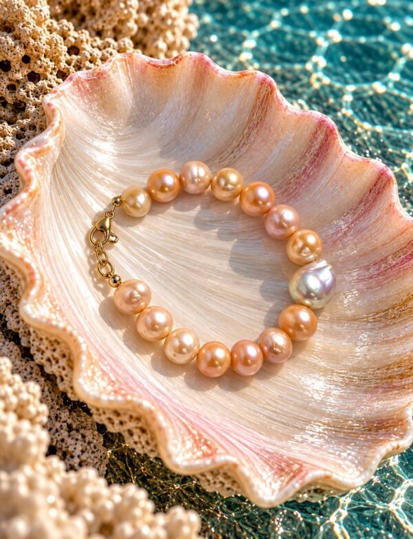 Freshwater Pearl Bracelet with Metal Clasp