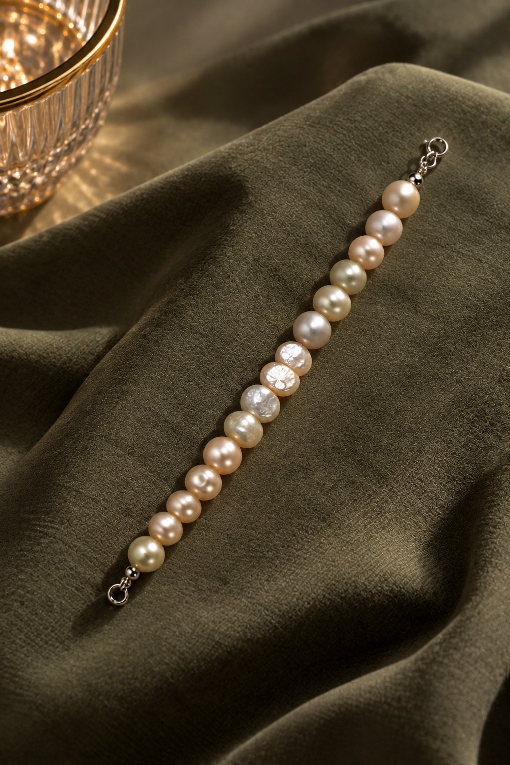 Freshwater Pearl Bracelet with Metal Clasp