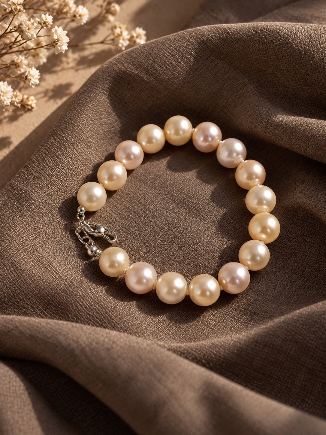 Freshwater Pearl Bracelet with Metal Clasp