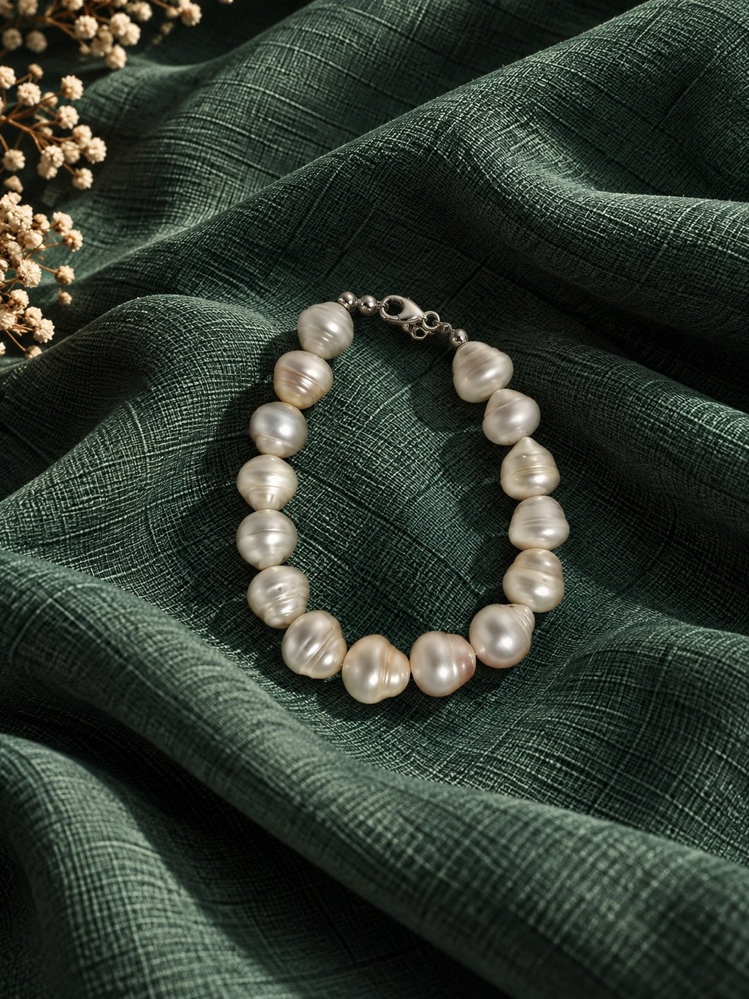 Freshwater Pearl Bracelet with Metal Clasp