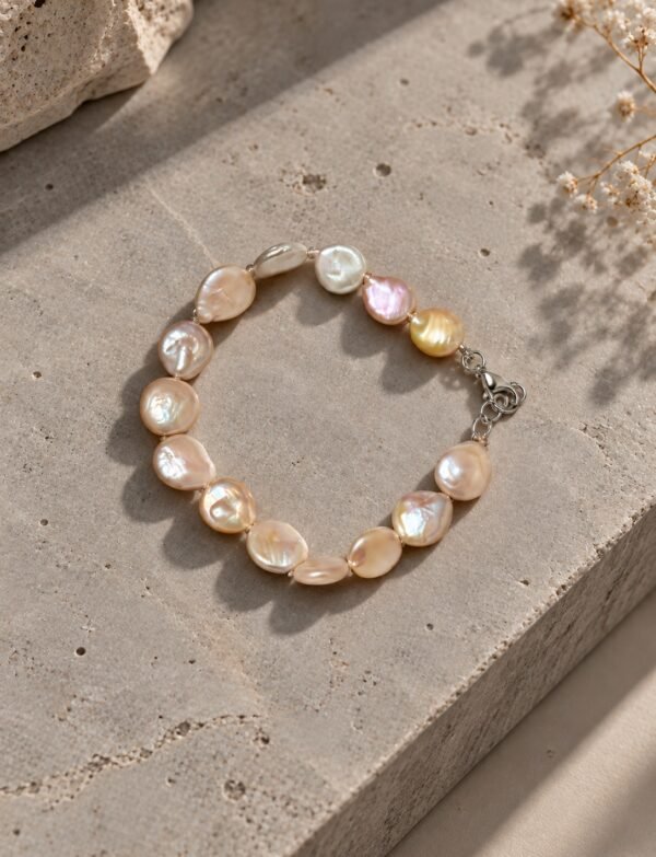 Freshwater Pearl Bracelet with Metal Clasp
