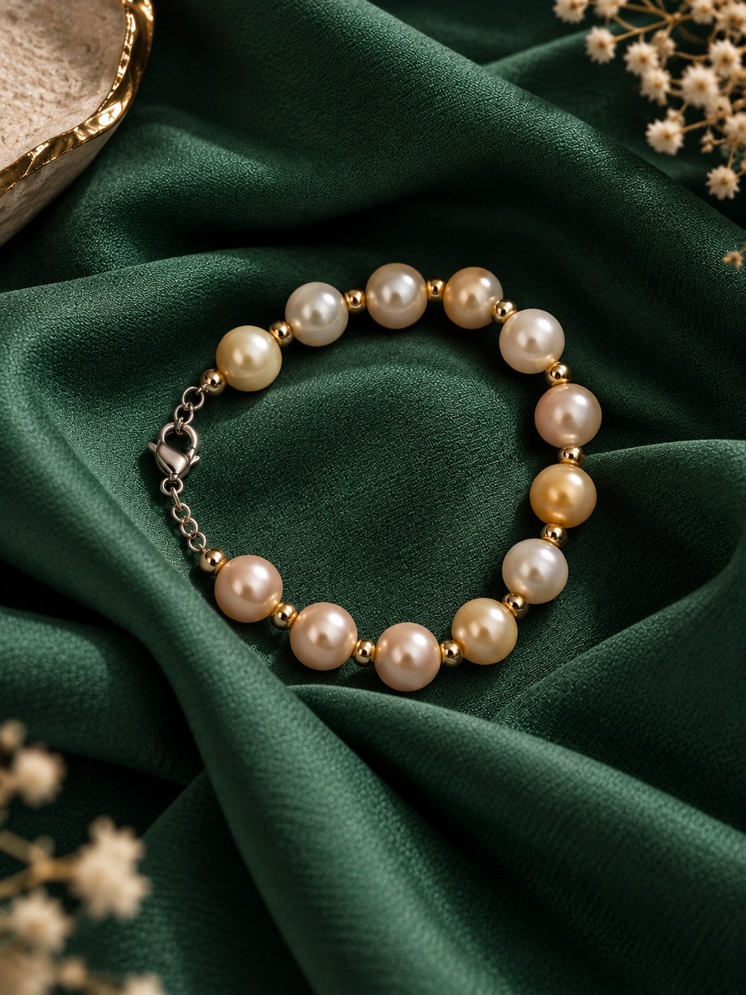 Freshwater Pearl Bracelet with Metal Clasp